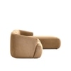 Zenliving Wood Left Aligned 3-Seater With Upholstery Non Storage Sofa In Beige Colour