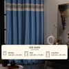 Stoa Paris Satin Curtain for Door, 70% Blackout Curtains, Sun Protection, Set of 2, Versailles - Celestial Blue