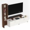 Bluewud Amy Engineered Wood Tvcabinet In Brown Maple & White Finish