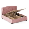 Holmebrook Upholstered Storage Bed In Hydraulic in King Size with Desert Rose Colour