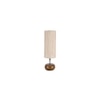 Marianne Off White Fabric Shade Table Lamp with Natural Wooden Base