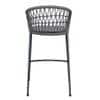 Jordan Bar Stool Weaving Gun Metal in Grey