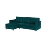 Wego 3 Seater RHS Pull Out Sofa cum Bed  in Blue Colour