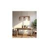 Symmetric Brown Solid Wood Cluster Hanging Light