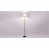 Quinlynn Off-White Cotton shade with Iron floor lamp