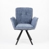 Cotton Fabric Dining Chair in Blue Colour