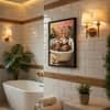 The Castle Decor Cute Otters Bathtub Bathroom Wall Art 8x12 Inch