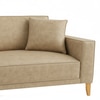 Airy 3 Seater Sofa In Leatherette Beige Color