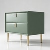 Greenhollow Wood Side Table in Green Colour