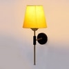 Devansh Metal Electric Wall Light in Black Colour with Yellow Shade Count of 1 Light