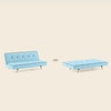 Zehnloch 3 Seater Click Clack Sofa cum Bed In Glacier Blue Colour