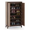 Webster 24 Pair Shoe Rack in Classic Walnut Finish
