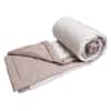 Rose Pink Solid Comfoter Reversible Cotton Feel 350 Gsm Double Bed 240 X 220 Cms