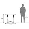 Sanchez 4 Seater Round Glass Top Dining Table