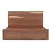 Karya Engineered Wood Queen Size Box Storage Bed In Wheat Brown Walnut Finish
