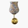 Devansh Metal Electric Wall Light in Gold Colour with Multicolor Shade Count of 1 Light