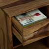 Rehan Solid Wood Bedside Table in Brown Colour