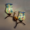 Devansh Metal Electric Wall Light in Gold Colour with Multi Shade Count of 2 Lights