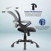 Elva Mid Back Mesh Office Chair in Black Color