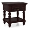 Miraya Solid Wood Bedside Table in Mahogany Finish