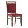 Alaine Solid Wood Dining Chair in Teak Finish & Rococo Red Colour - Set of 2