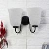 Devansh Metal Electric Wall Light in black Colour with White Shade Count of 2 Lights