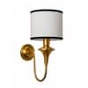 Devansh Metal Electric Wall Light in Antique Gold Colour with Beige Shade Count of 2 Lights