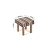 Kingsville Solid Wood Stool in Stripe Brown Jackard fabric