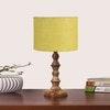 Devansh Yellow  Jute   Table Lamp With  Wood Natural Base (7X7X15.5 Inches)-17