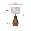 Devansh Multicolor Cotton Table Lamp With  Wood Natural Base (7X13 Inches)-16