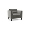 Lewis 1 Seater Fabric Sofa in Ash Grey Velvet Colour