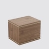 Bulle Bedside Table polished in Matte Finish with trims in Gold