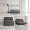 Sleepwell Sofa Cum Bed Single Seater Resitec Foam Grey 75x30x7 Inch