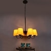 Devansh Black Wall Mounted Lamp With Beige Jute Shade