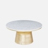 Rossoi Gold Leaf Coffee Table With White Stone Top