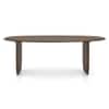 Zen Asymmetric Solid Wood 6 Seater Dining Table in Danish Walnut Finish