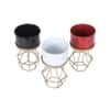 Diamond Metal Planter Set Of 3 In Multicolor Colour