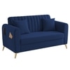 Daraco Velvet 2 Seater Sofa in Navy Blue Color