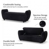 Redol Boucle 2 Seater Ottoman Bench with Storage  in Black Color