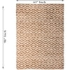 Casa-02 Jute Rectangle Carpets Durry  in Beige Colour