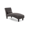 Fiest Velvet Chaise Lounger in Grey Colour