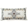 Ozaan Ivory Embroidered Linen Cushion Cover 12X20 Inches