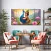 The Castle Decor Bal Gopal Wall Painting Wooden Framed 27x48 Inch (Style 1)