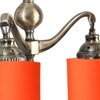 Devansh Metal Electric Wall Light in Orange Colour with Orange Shade Count of 2 Lights