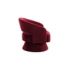 Aracell Swivel Solid Wood Round Chair in Maroon Colour
