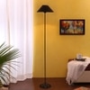 Will Black Cotton Shade Floor Lamp
