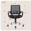 Crux Mid Back Mesh Office Chair in Black Colour