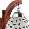 Devansh Solid Wood Electric Wall Light in Brown Colour with Multi Shade Count of 1 Light