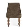 Cairo Sheesham Wood Accent 3 Seater Dining Bench in Green Sparkle Velvet