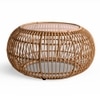 Saffron Aluminum Coffee Table In Light Brown Finish